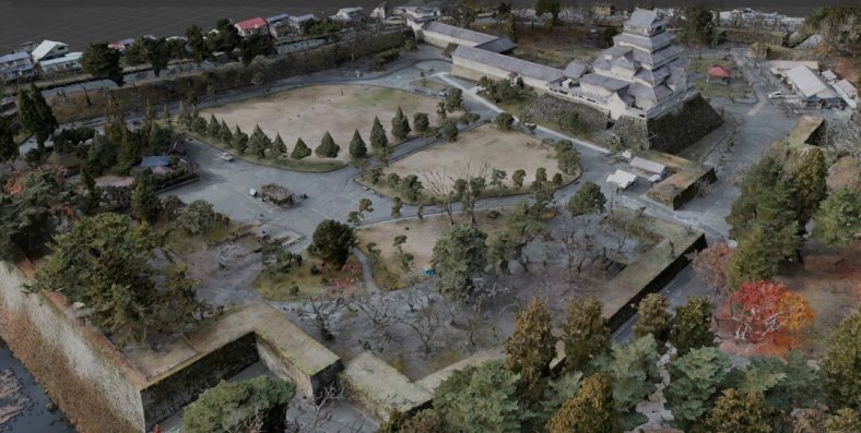 会津 鶴ヶ城 3Dスキャン